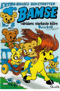 Bamse 1983-08 Med bok-etiketter (Begagnad)