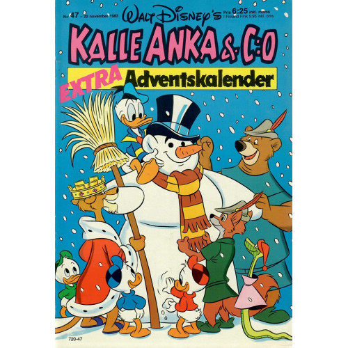 Kalle Anka & Co  1983-47 Med Julkalender oöppnad (Begagnad)