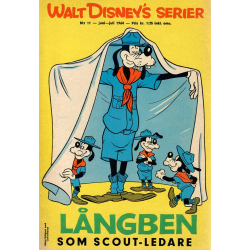 Walt Disneys serier 1964-11 Långben som scout-ledare (Begagnad) 
