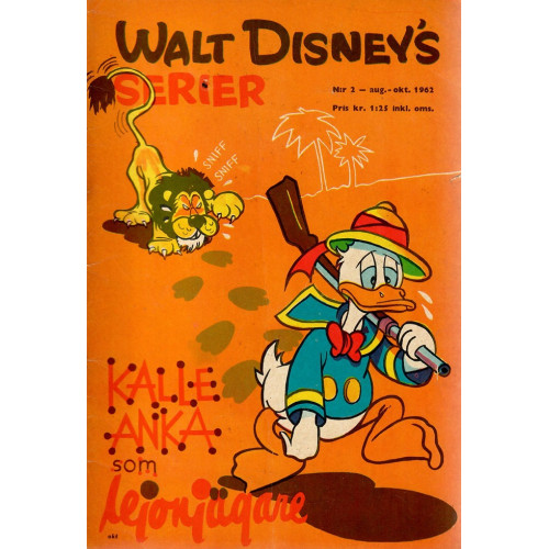 Walt Disneys serier 1962-02 Kalle Anka som lejonjägare (Begagnad) 