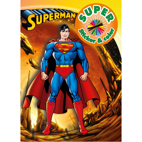 Superman Målarbok med klistermärken