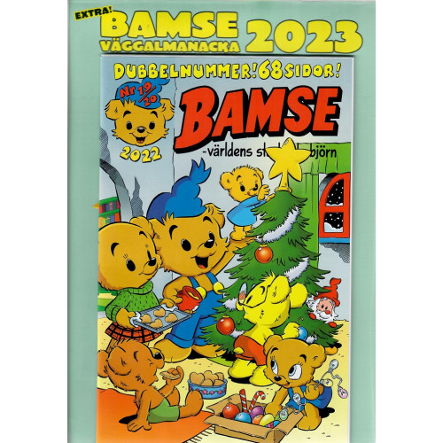 Bamse 2022-19/20 Bamse väggalmanacka 2023 medföljer