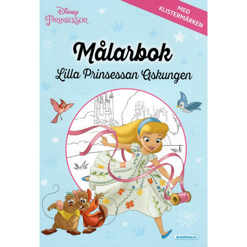 Lilla Prinsessan Askungen - Målarbok med klistermärken
