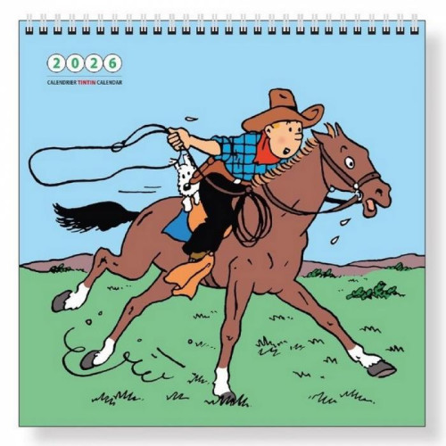 Tintin Väggkalender 2026 (30x30 cm)