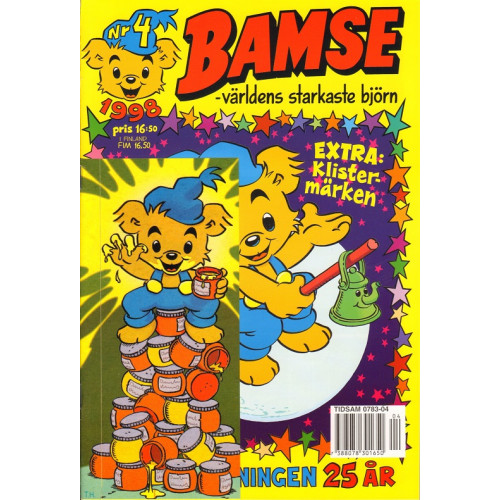 Bamse 1998-04 (Med klistermärken)