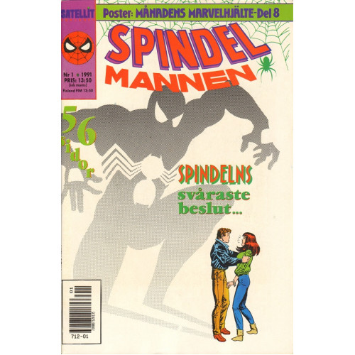 Spindelmannen 1991-01 (Inbjudningskort, Bröllop medföljer)