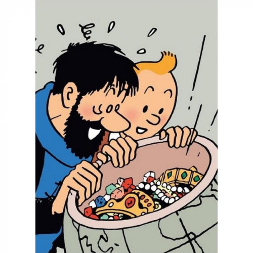 A4 Plastmapp - Enhörningens hemlighet 3 (Tintin & Haddock "juveler)