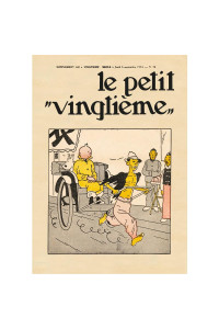 Vykort - Le Petit Vingtiéme - Tintin åker rickshaw (Nr 36)