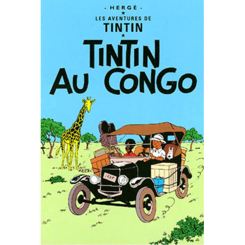 Vykort - Tintin i Kongo (Tintin au Congo)