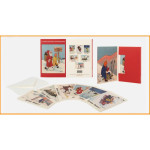 Tintin julkort, Tintin och jultomten 6 olika dubbla kort med kuvert