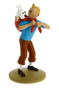 Staty - Tintin med Milou på ryggen 12 cm i resin