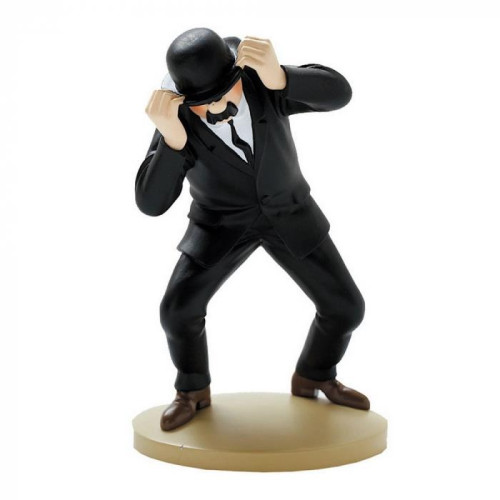 Staty - Dupond med hatt (lutar åt vänster), 12 cm i resin