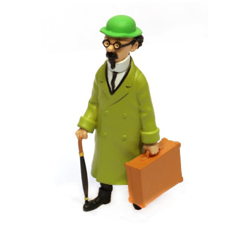 Plastfigur - Kalkyl med resväska  8 cm 