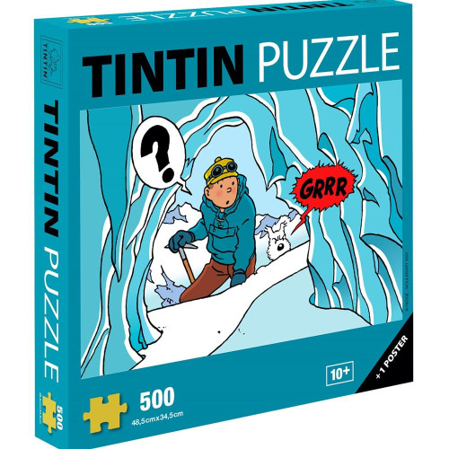 Pussel - Tintin i Tibet, poster medföljer (500 bitar)