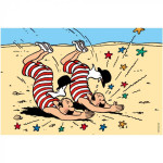 Pussel - Dupont & Dupond i öken (60 bitar) poster medföljer