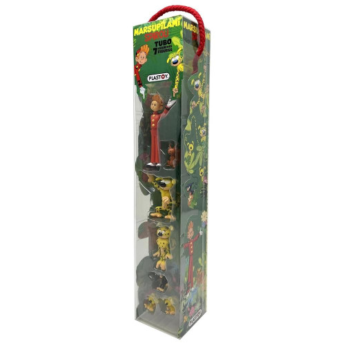 Spirou och Marsupilami - 7 plastfigurer i present tub