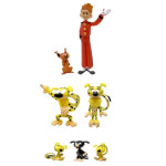 Spirou och Marsupilami - 7 plastfigurer i present tub