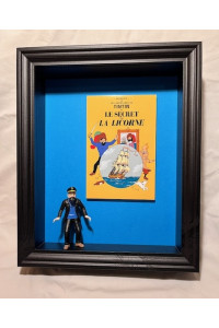 Tintin tavla - Enhörningen Haddock figur 20x25x6 cm