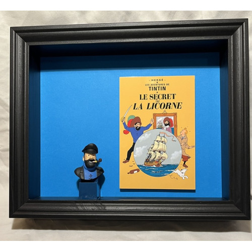 Tintin tavla - Enhörningen Haddock byst 25x20x6 cm