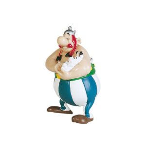plastfigur obelix bär på idefix 7,5 cm