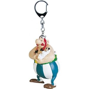 nyckelring obelix bär på idefix 7,5 cm