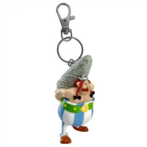 nyckelring obelix bär bautasten 7,5 cm
